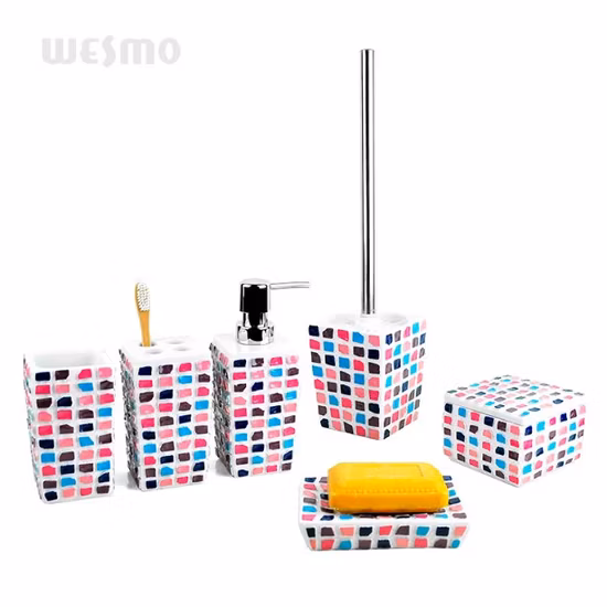 Acessórios de banheiro de bambu Dispensador de sabão de bambu Conjunto de banheiro