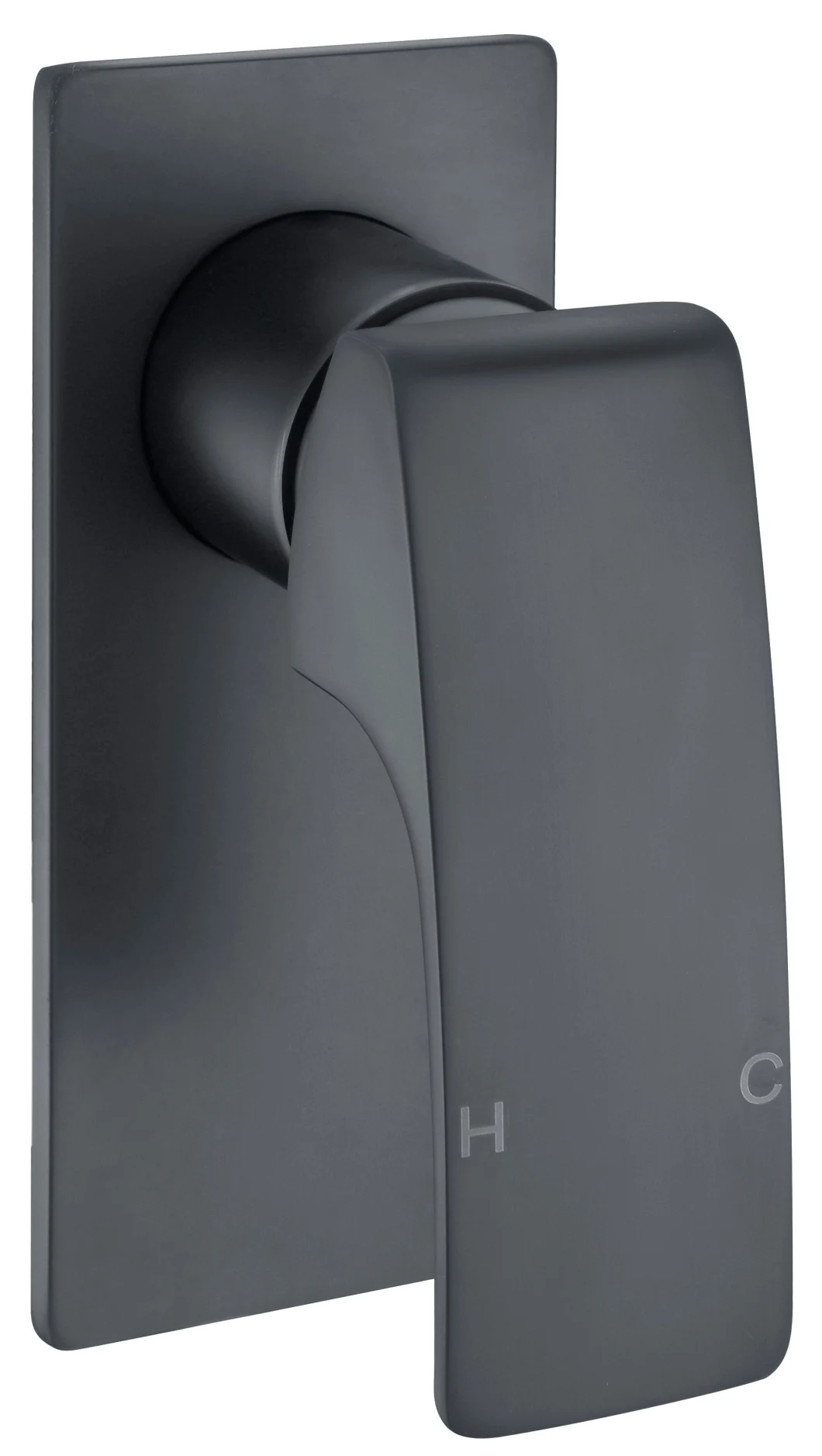 Brass Material Matte Black Water Wall-Mounted Concealed Diverter Shower Valve