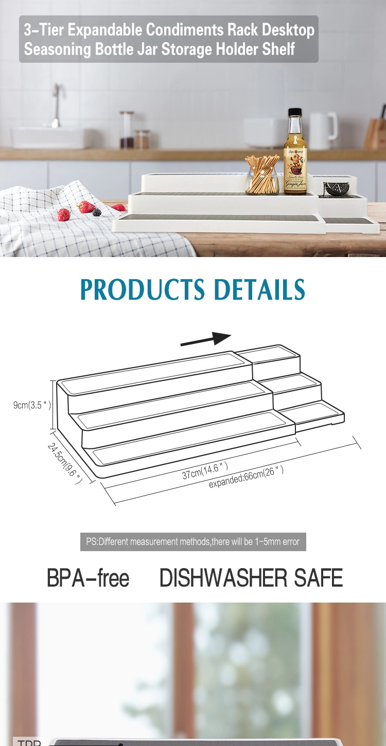 3-Tier Expendable Organizer Storage Cabinet Holder Shelf