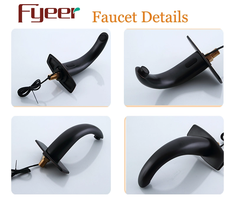 Fyeer Oil Rubbered Bronze Automatic Sensor Tap for Cold Water