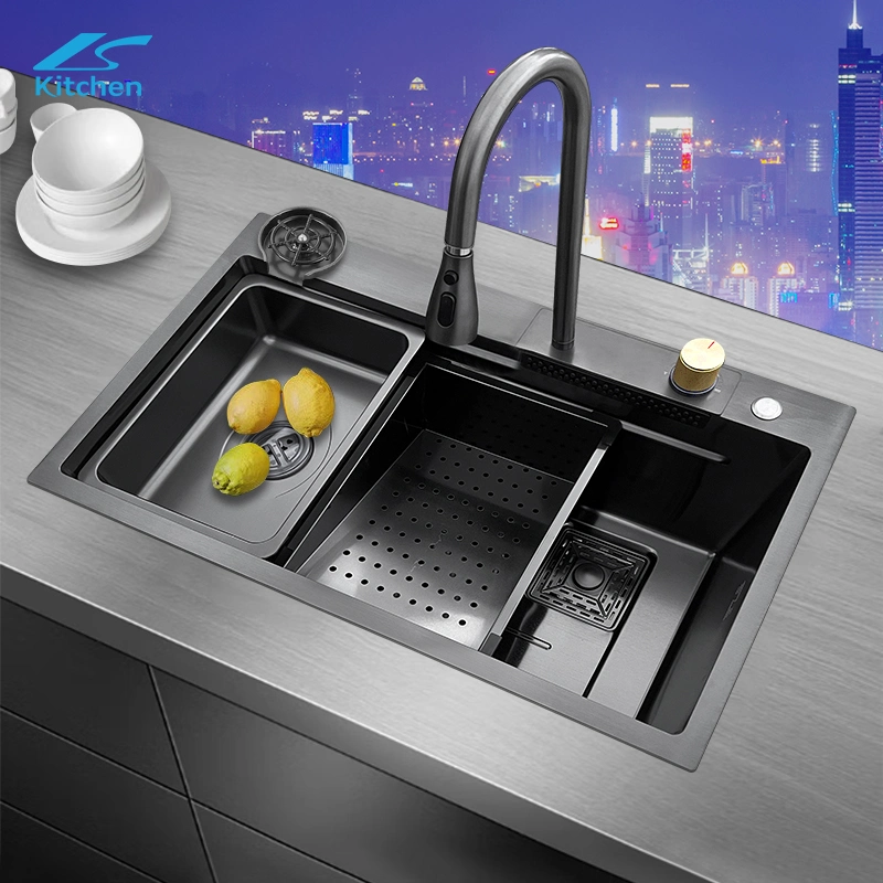 Foshan Stainless Steel Sinks Multi-Fuctional Waterfall Kitchen Sink