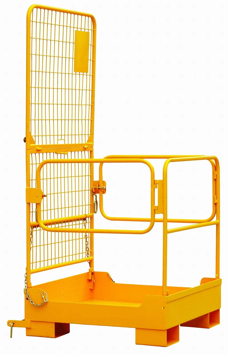 Forklift Safety Cage Work Platform Lift Basket Aerial Fence Rails Yellow