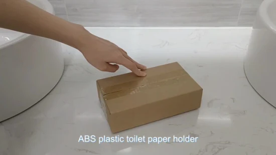 Suporte para papel higiênico Saige ABS plástico montado na parede Suporte para rolo de papel higiênico com prateleira para telefone
